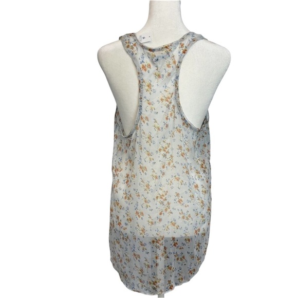 Aerie Blue Floral Tank Top Size M Flowy Design Perfect for Layering Vintage NWT - Picture 4 of 12